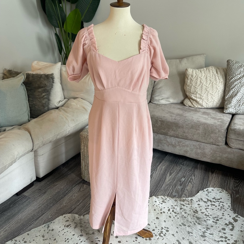 Pink mini dress